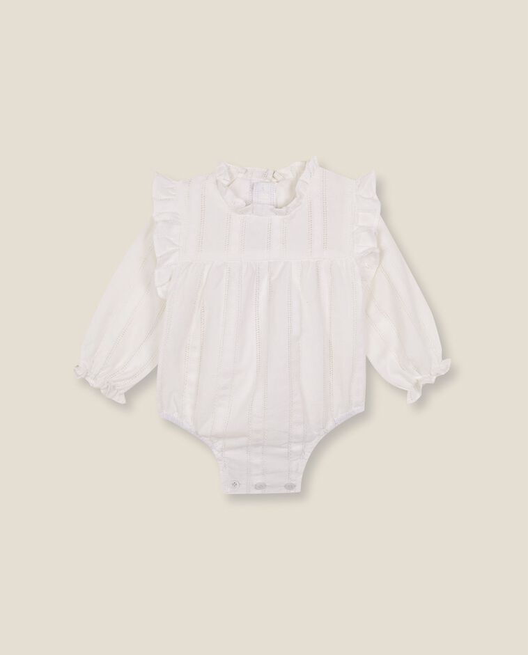 Body branco tipo camisa rec&eacute;m nascido