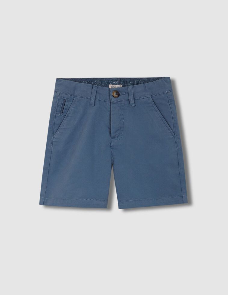 Pantaloni corti chino in sarge blu