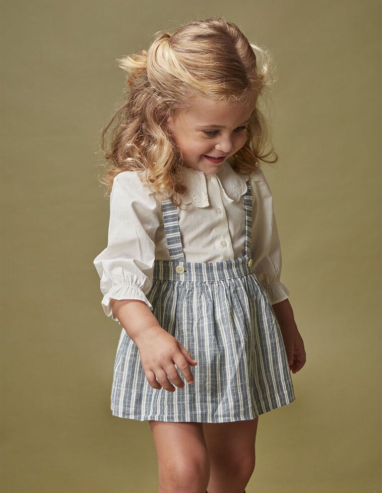 Gonna a righe verde petrolio