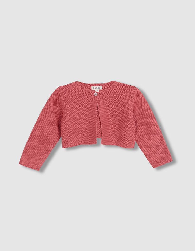 Veste point mousse rose