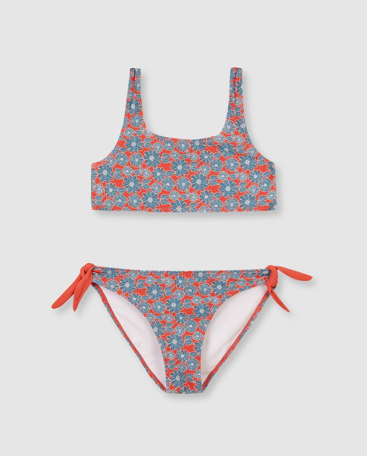 Bikini &agrave; grande fleur rose
