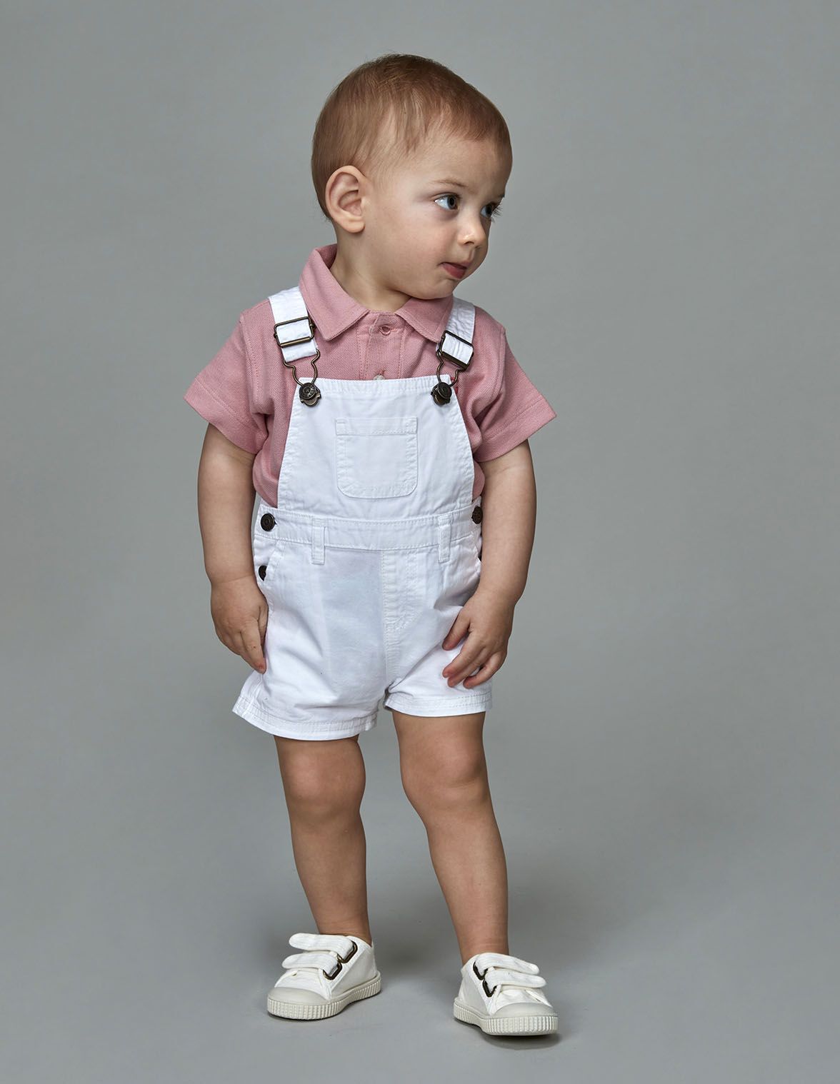 Polo rose avec details contrastes pour bebe garcon Gocco