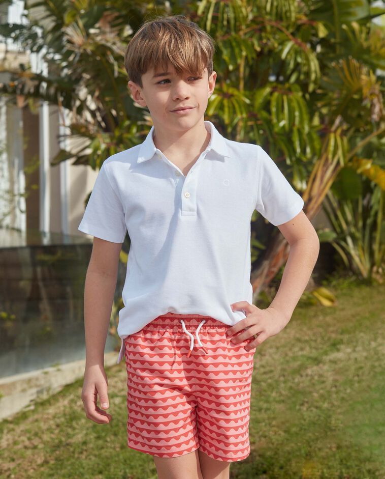 Maillot de bain imprim&eacute; vagues rose