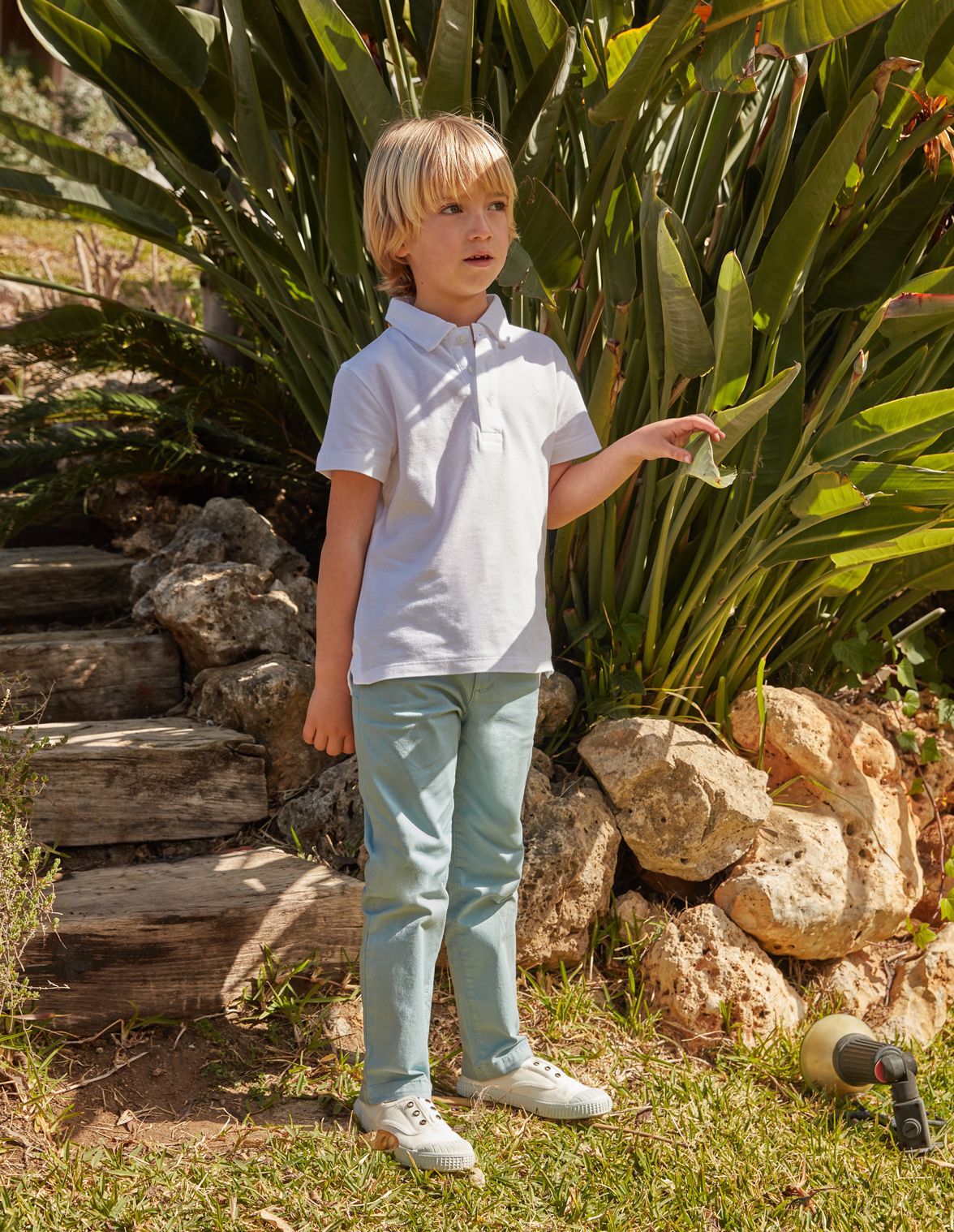 Pantalon chino long gar on Gocco
