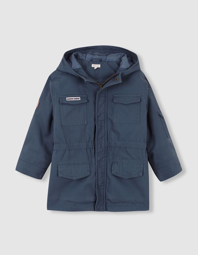 Parka à capuche verte