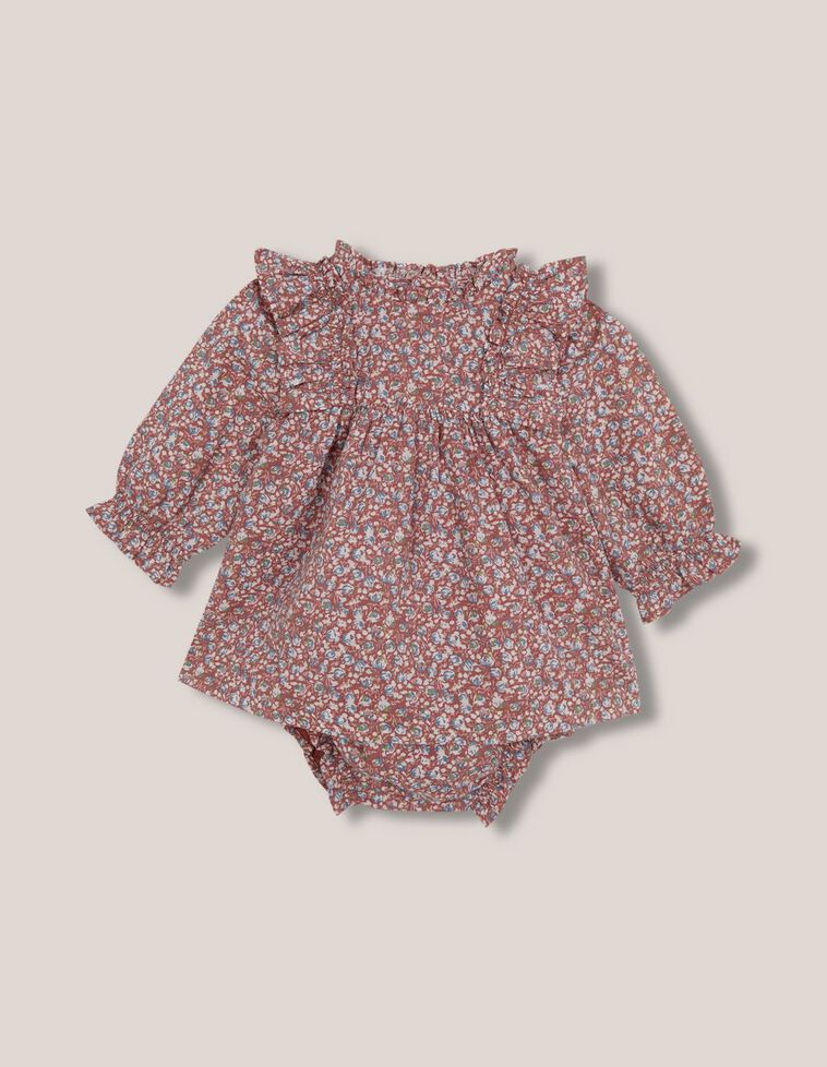 Robe imprimée grenat