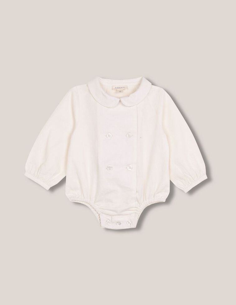 Chemise body col bébé blanc