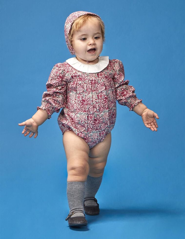 Barboteuse fleur indienne vert foncé Barboteuse fleur indienne vert foncé