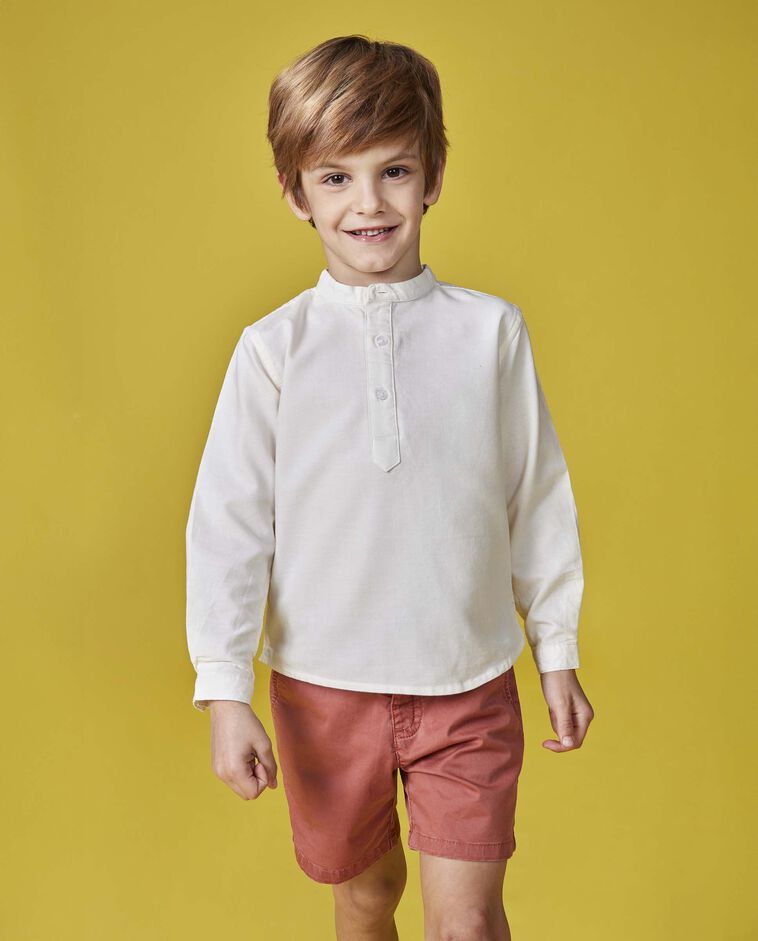 Chemise blanche col mao