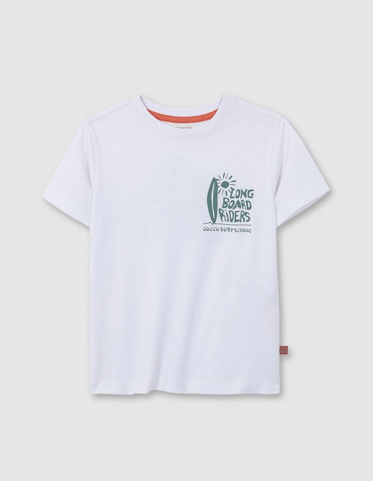 T-shirt com estampado de ondas  branca 