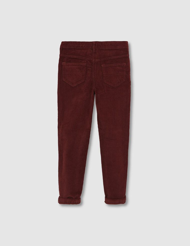Pantalon cinq poches taille ajustable rose
