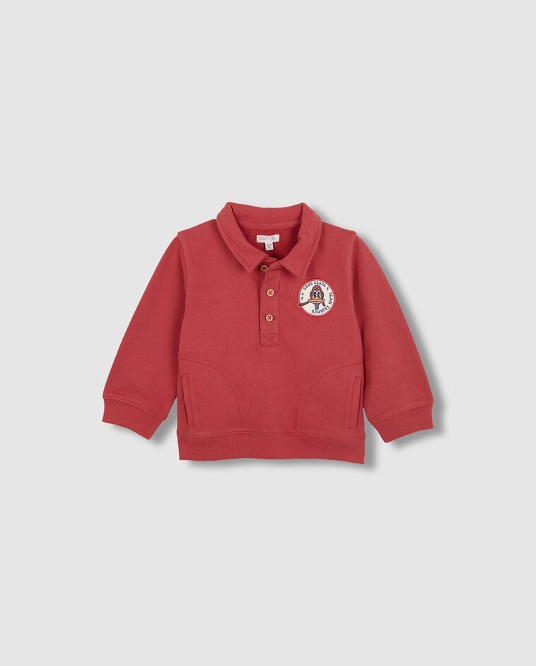 Sweat &agrave; motif Summer corail