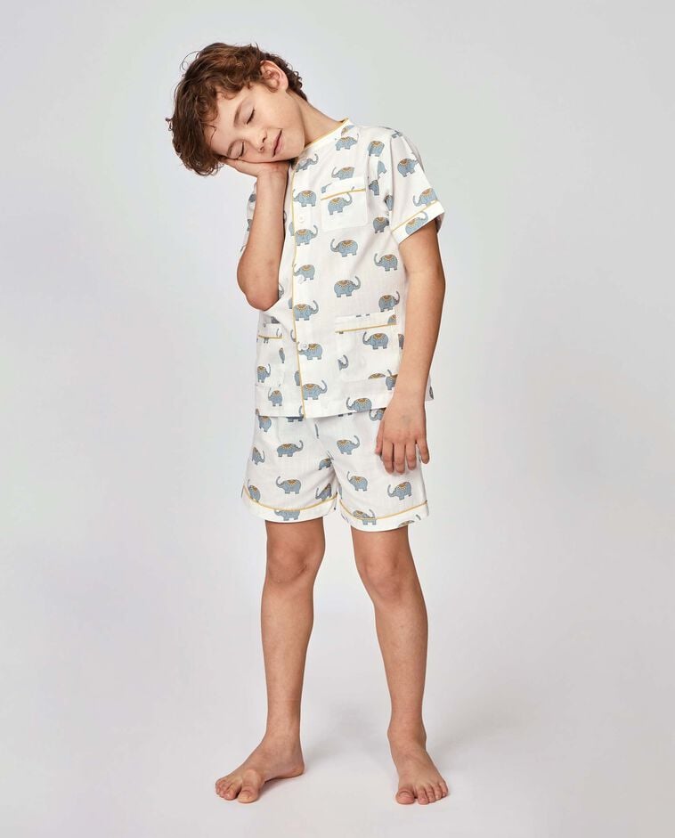 Pijama estampado branco/a
