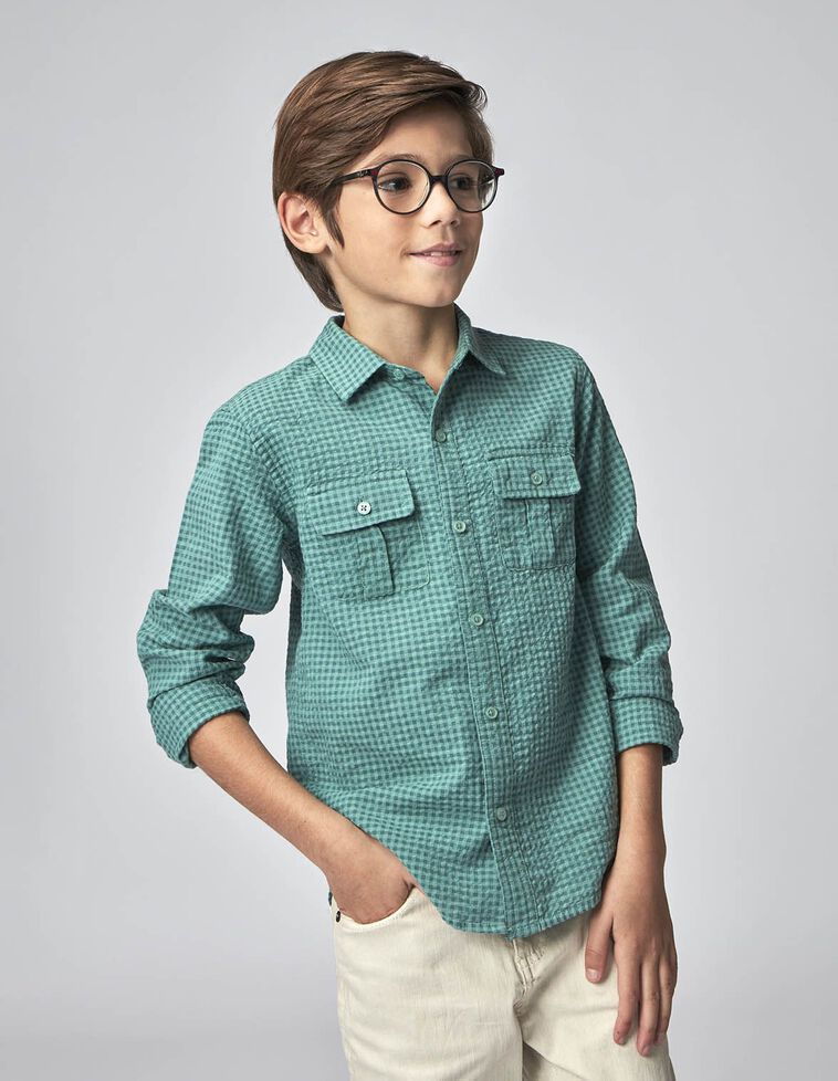 Chemise vichy verte