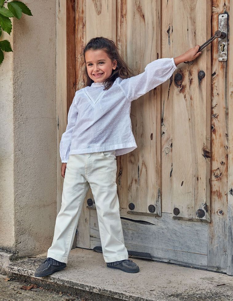 Blouse Plumetis Blanc Optique