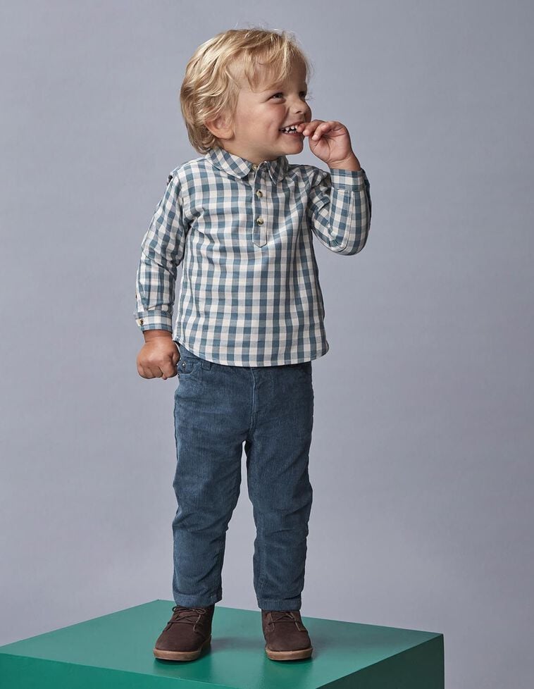 Pantaloni 5 tasche in velluto verde