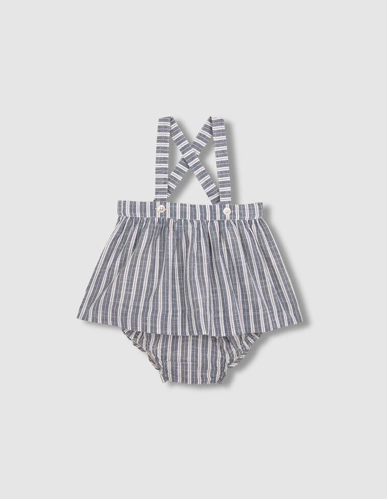 Jupe à rayures vert pétrole