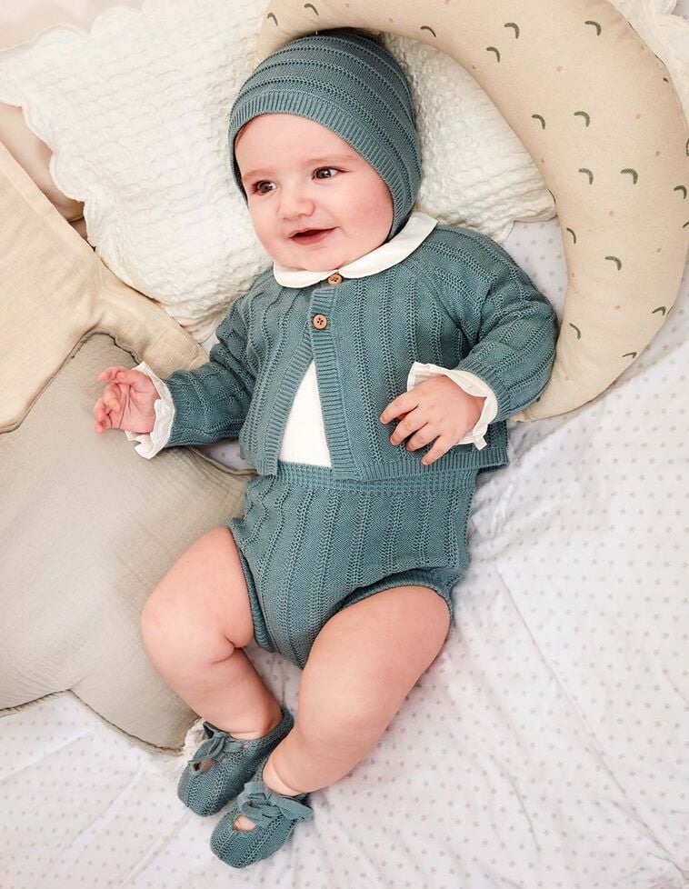 Giacca in maglia verde