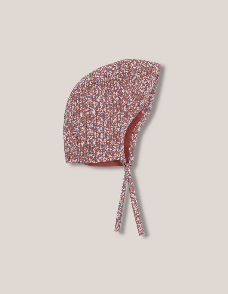 Bonnet type capuche matelassé grenat