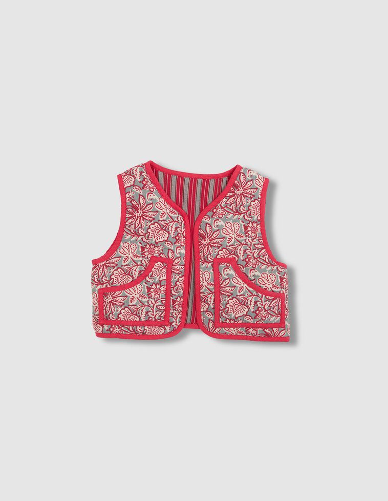 Gilet matelassé réversible vert foncé