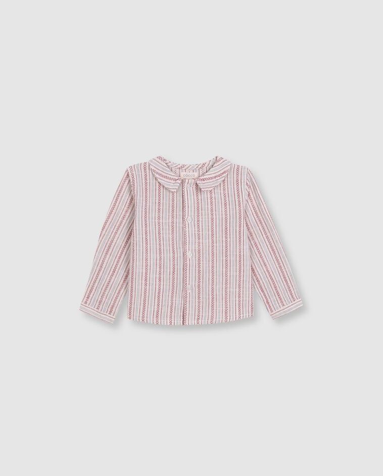 Chemise blanche &agrave; rayures b&eacute;b&eacute;