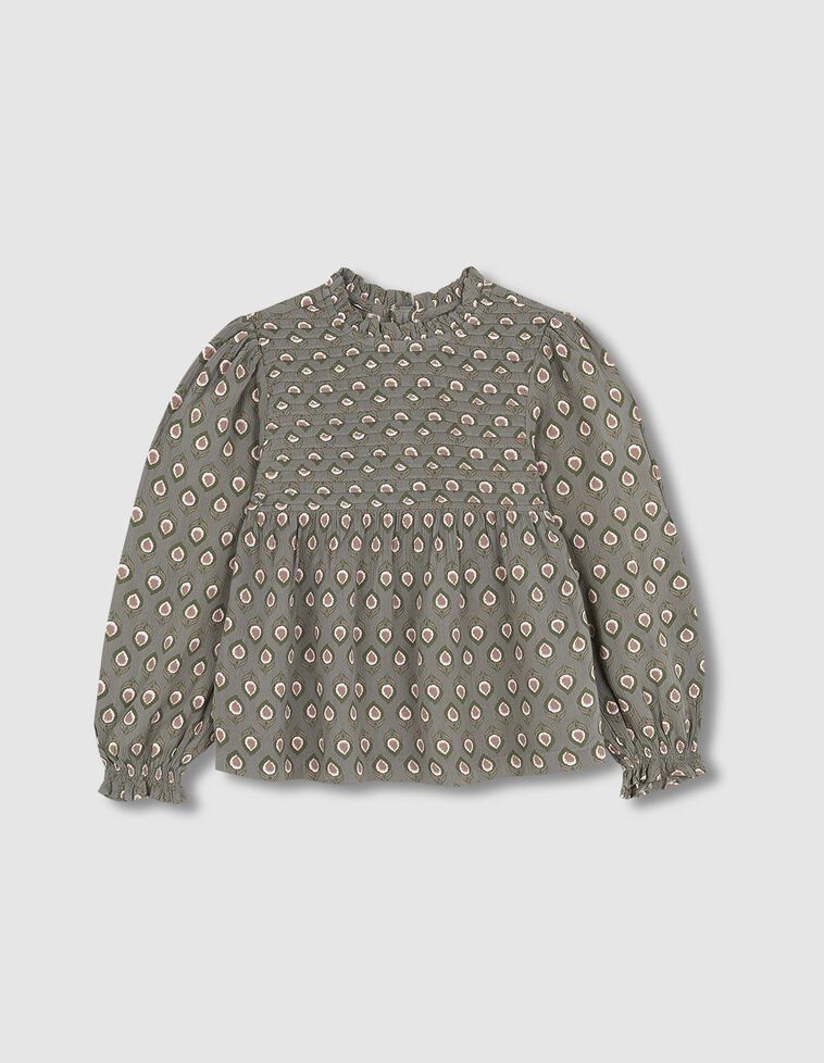 Camicia con coulisse stampata