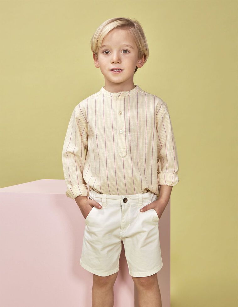 Pantalon chino court blanc