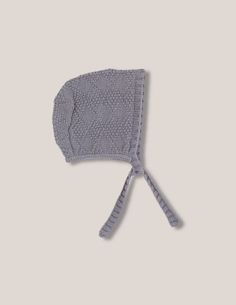 Capote en maille spéciale avec laine bleu clair Capote en maille spéciale avec laine bleu clair