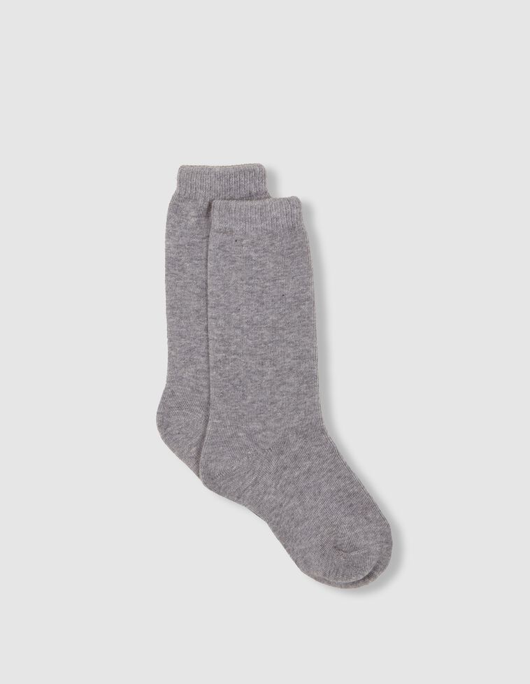 Chaussettes unies grises