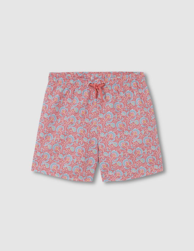 Fato de banho  coral com estampado de índio  coral