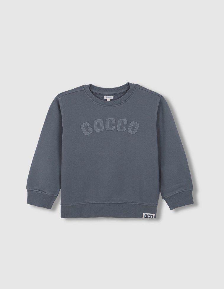Sweat avec patch brodé bleu clair