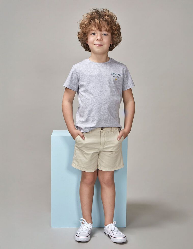 T-shirt avec imprimé gris