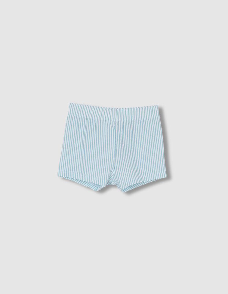 Costume da bagno a righe color blu e bianco