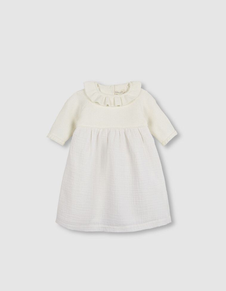 Coprifasce gonnellone combinato in maglia e chiffon