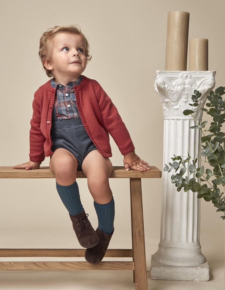 Basic-Jacke, in Granatrot