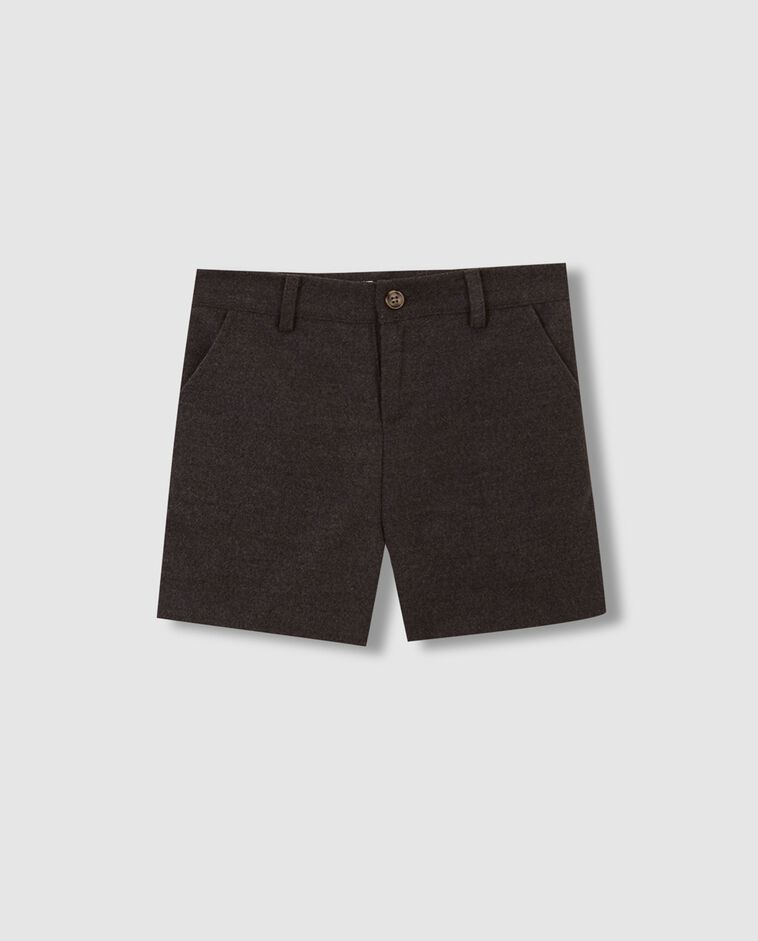 Short gris en flanelle gar&ccedil;on