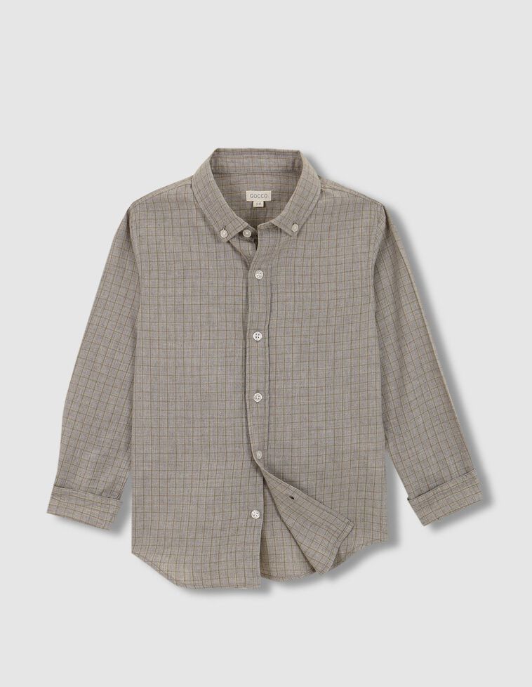 Camicia a quadri grigio