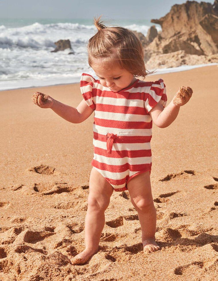 Babygrow sem pernas de pelo branco