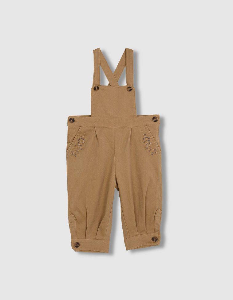 Salopette avec broderie camel