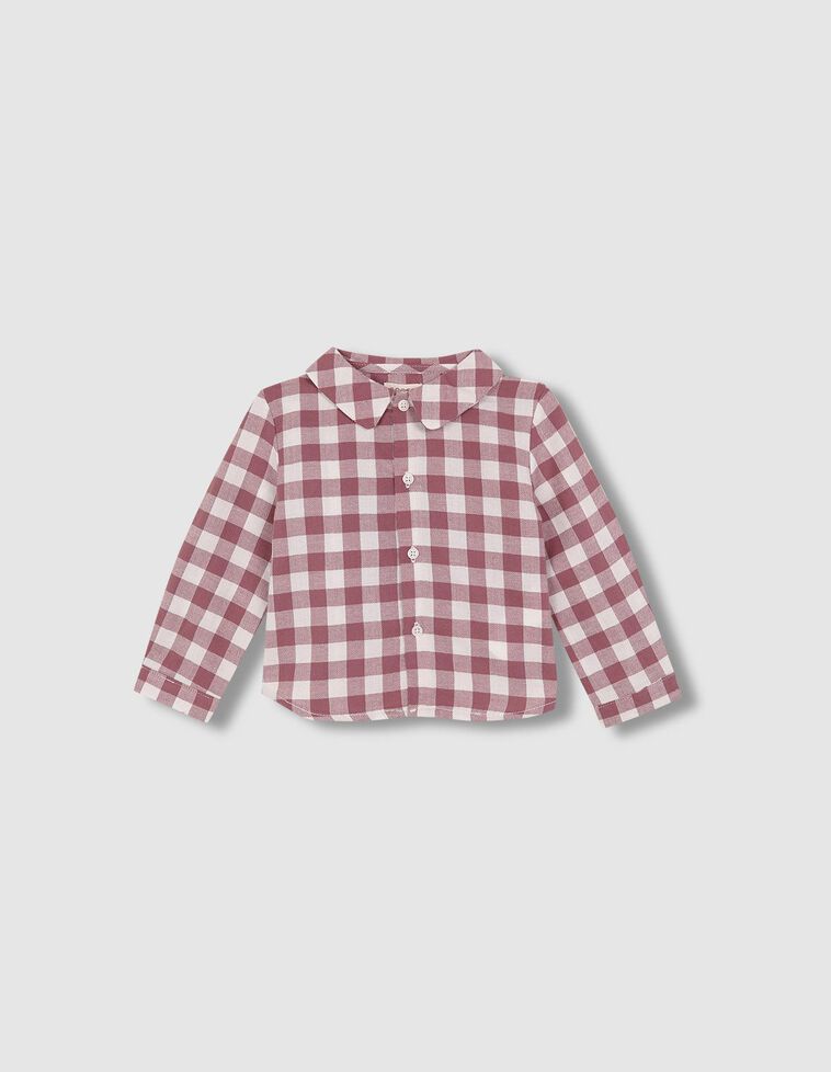 Camisa xadrez vichy roxa