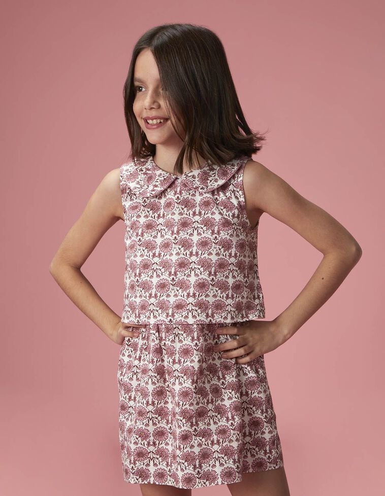Robe rose imprimé fleurs