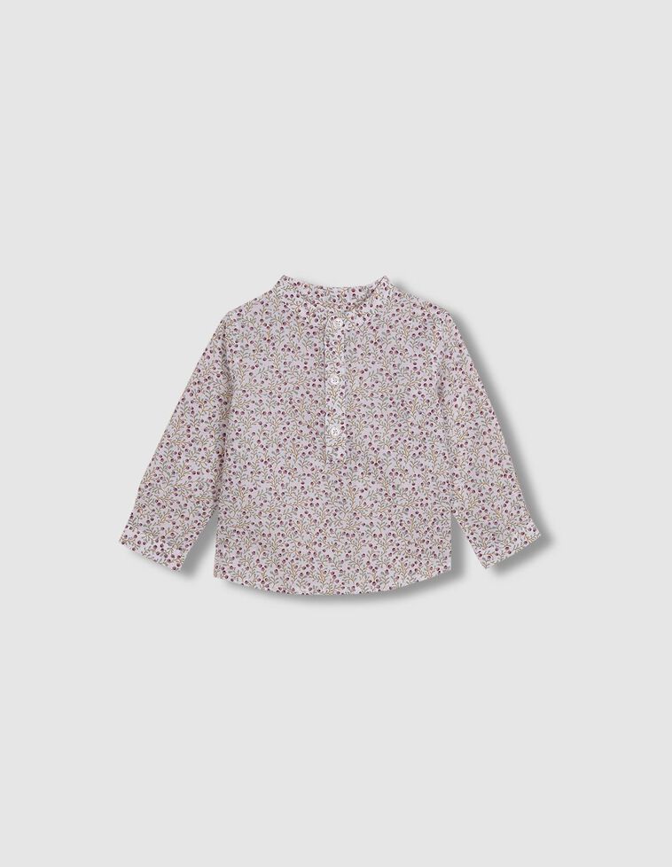 Chemise petite fleur lilas