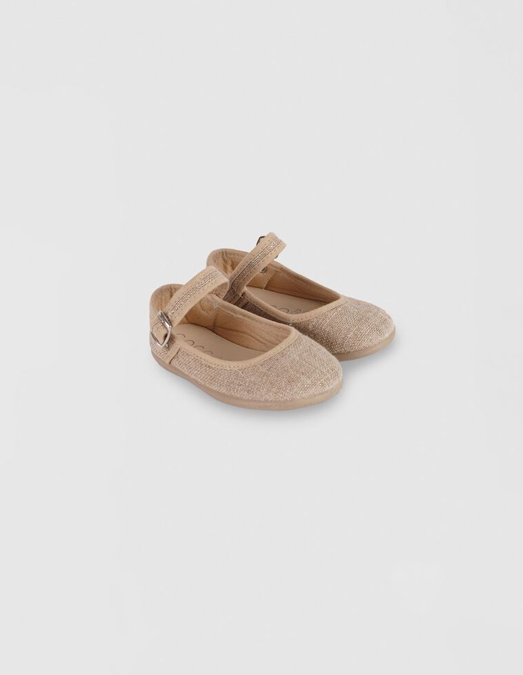 Mary Janes en lin marron