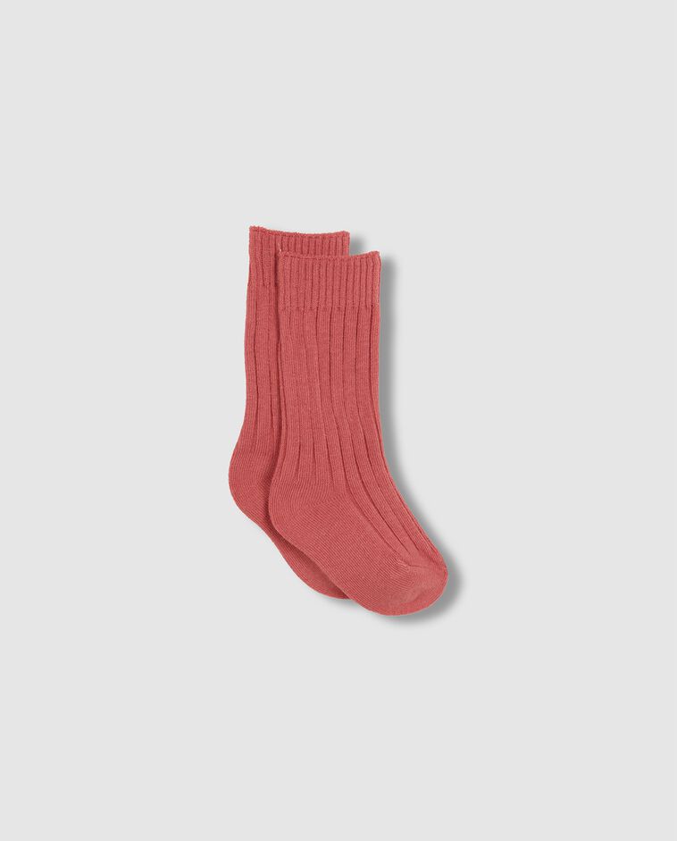 Calzini basic a costine rosa 