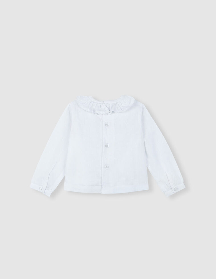 Chemise à plumetis blanc