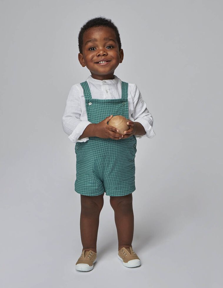 Chemise mao baker en mousseline blanche