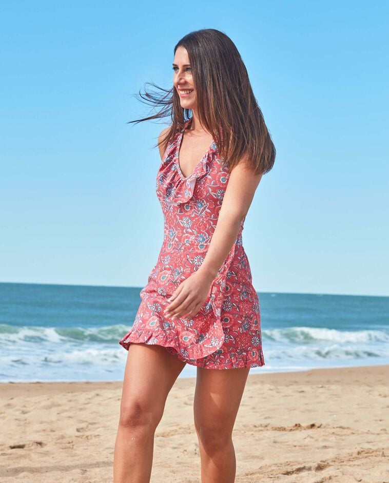 Par&eacute;o de bain m&egrave;re rose