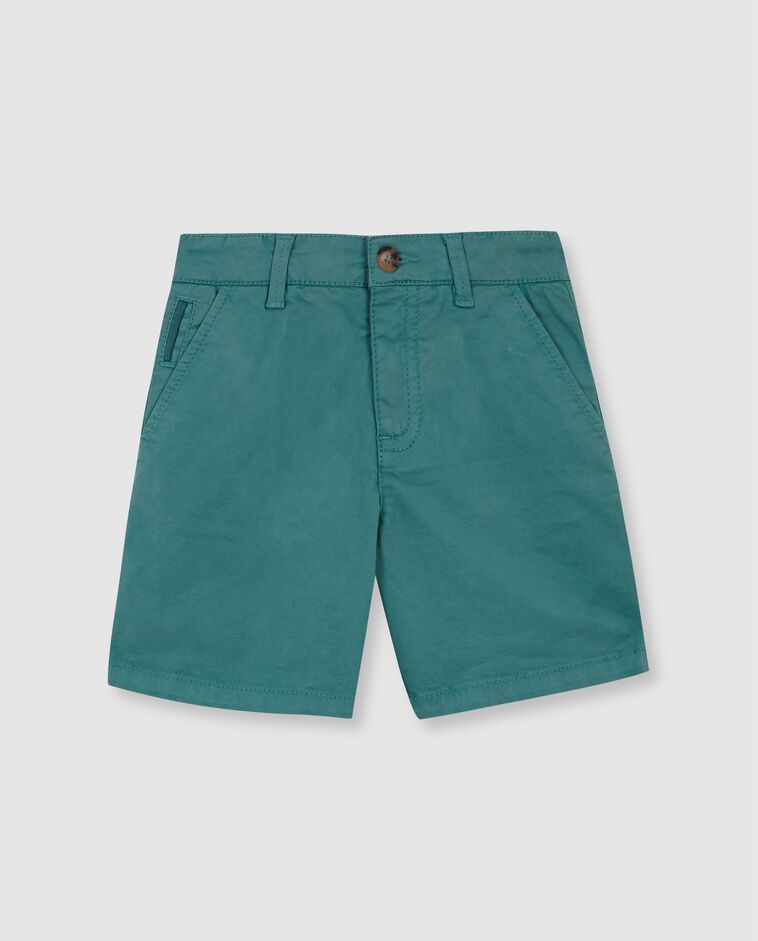 Short chino vert