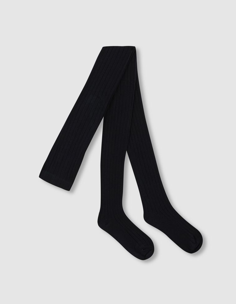 Collants basiques côtelés verts