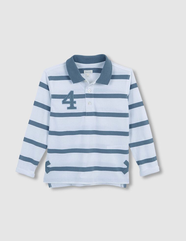 Polo righe toppa